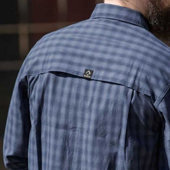 Dri Duck Men's Deep Blue Plaid Paseo Shirt in Size Medium (New with Tags) - Picture 2 of 10